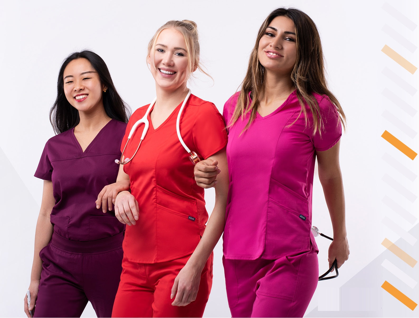 fashionable medical scrubs and uniforms