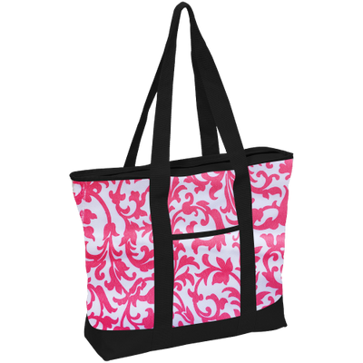 Pink Filigree Fashion Tote-Accessories-Med Spot Scrub Shop, LLC