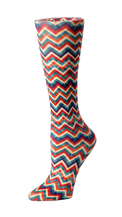 Zig Zag Grunge- Cutieful Compression Socks-Compression Socks-Med Spot Scrub Shop, LLC