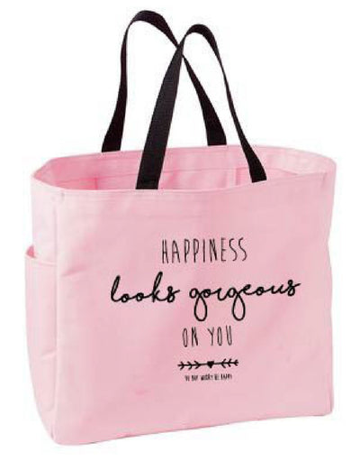 Happiness Looks Gorgeous on You Tote Bag-Tote Bag-Med Spot Scrub Shop, LLC