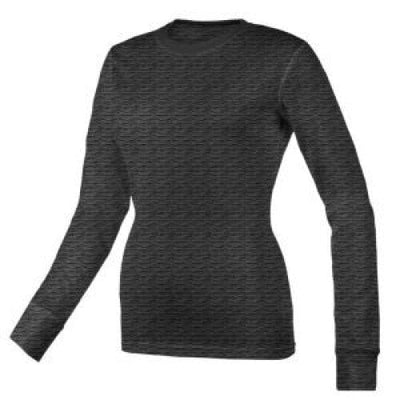Women's Scratch Burn Out Long Sleeve Underscrub T-Shirt - Black-T-Shirt-Med Spot Scrub Shop, LLC