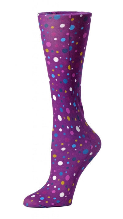 Abstract Polka Dot- Sheer Compression Socks – 8-15 mmHg-Compression Socks-Med Spot Scrub Shop, LLC