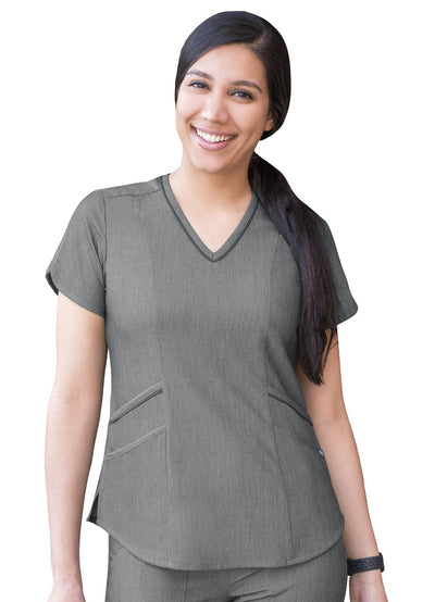 Women's Pro - Modern V-Neck Scrub Top-Tops-Med Spot Scrub Shop, LLC