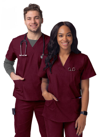 Unisex V-Neck 3 Pocket Top-Tops-Med Spot Scrub Shop, LLC